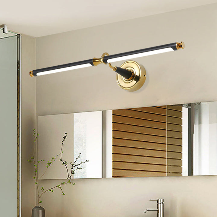 Lisslune | Metal Streamlined Wall Light Simplicity LED Mirror Light in Black