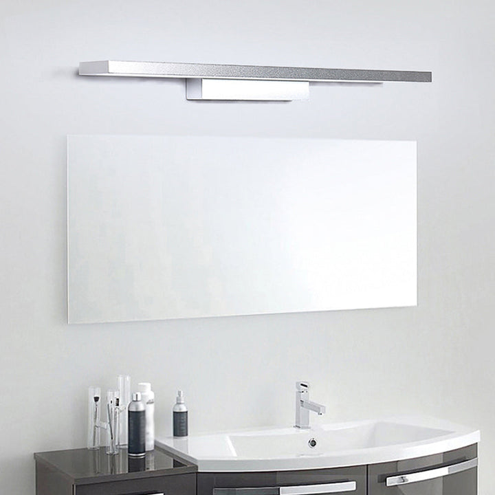 Lisslune | Modern Extended Vanity Lighting Ideas Metal LED Bathroom Wall Light in Black/Silver, 16"/23.5" L
