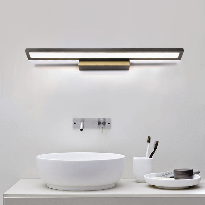 Lisslune | Modern Extended Vanity Lighting Ideas Metal LED Bathroom Wall Light in Black/Silver, 16"/23.5" L