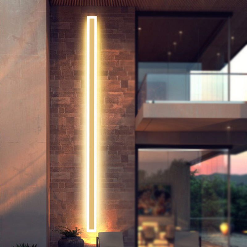 Lisslune | Modern Stripe Wall Light Metal LED Outdoor Wall Light in Gold, Warm/White Light