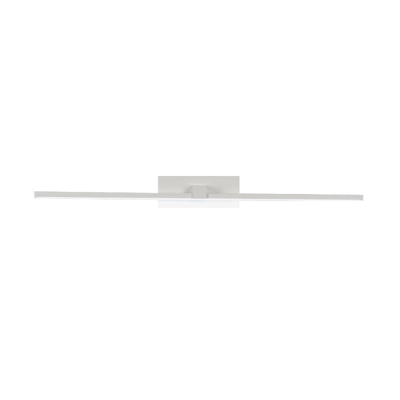 Lisslune | White Rectangular Sink Lamp Minimalistic 16"/19.5" L LED Metal Wall Light in Warm/White Light