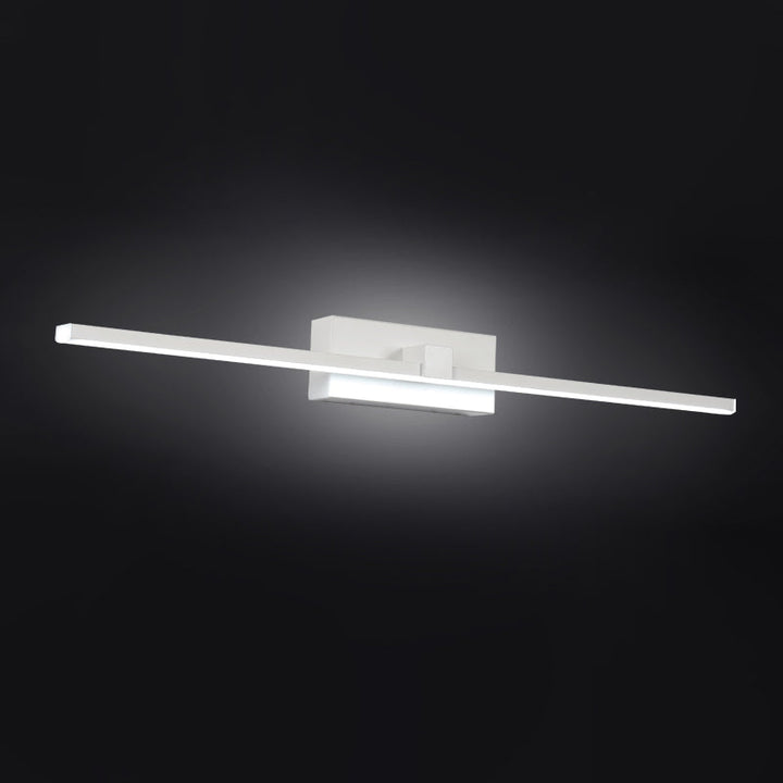 Lisslune | White Rectangular Sink Lamp Minimalistic 16"/19.5" L LED Metal Wall Light in Warm/White Light