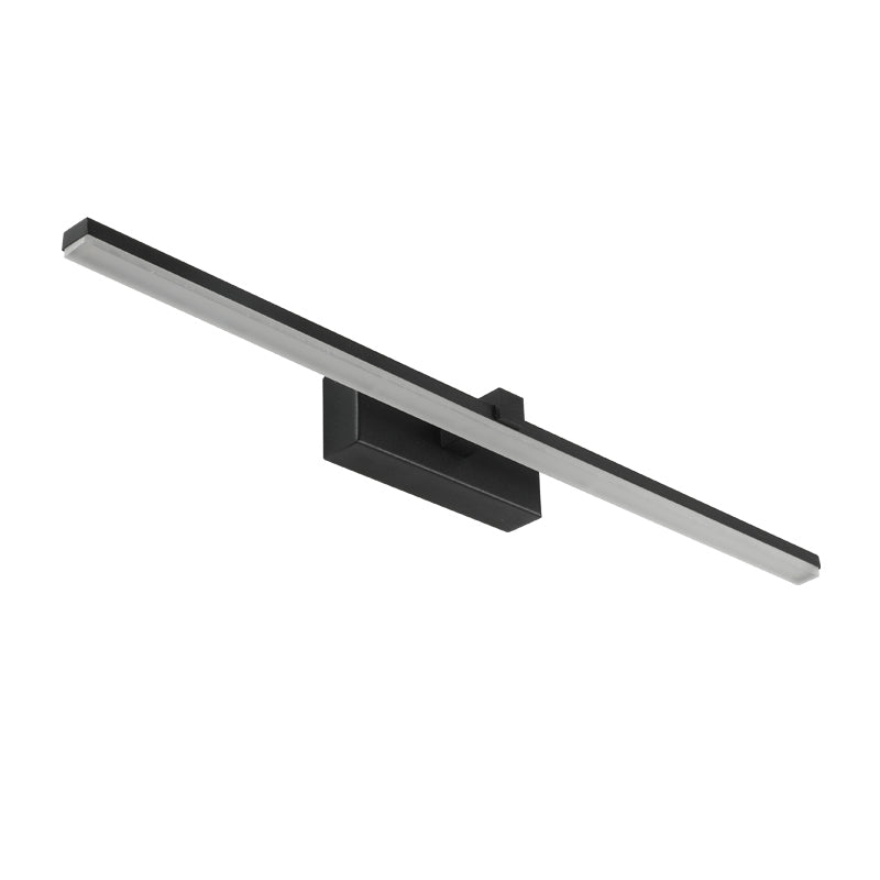 Lisslune | Shower Room LED Washbasin Light Simple black wall light with straight metal shade in warm/white light