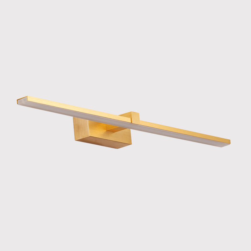 Skørter | Simple LED wall lamp with gold straight wall mount and metallic shade in warm/white light
