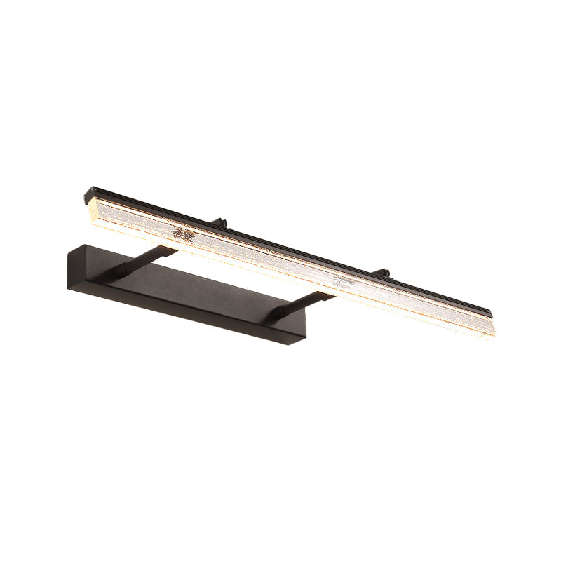 Lisslune | Modern black double arm LED wall mounted lamp with warm/white light for a tube metallic wall mirror lighting