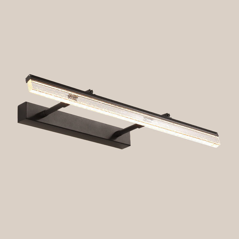 Lisslune | Modern black double arm LED wall mounted lamp with warm/white light for a tube metallic wall mirror lighting