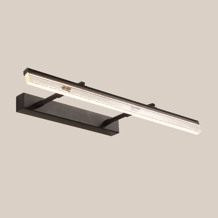 Lisslune | Modern black double arm LED wall mounted lamp with warm/white light for a tube metallic wall mirror lighting
