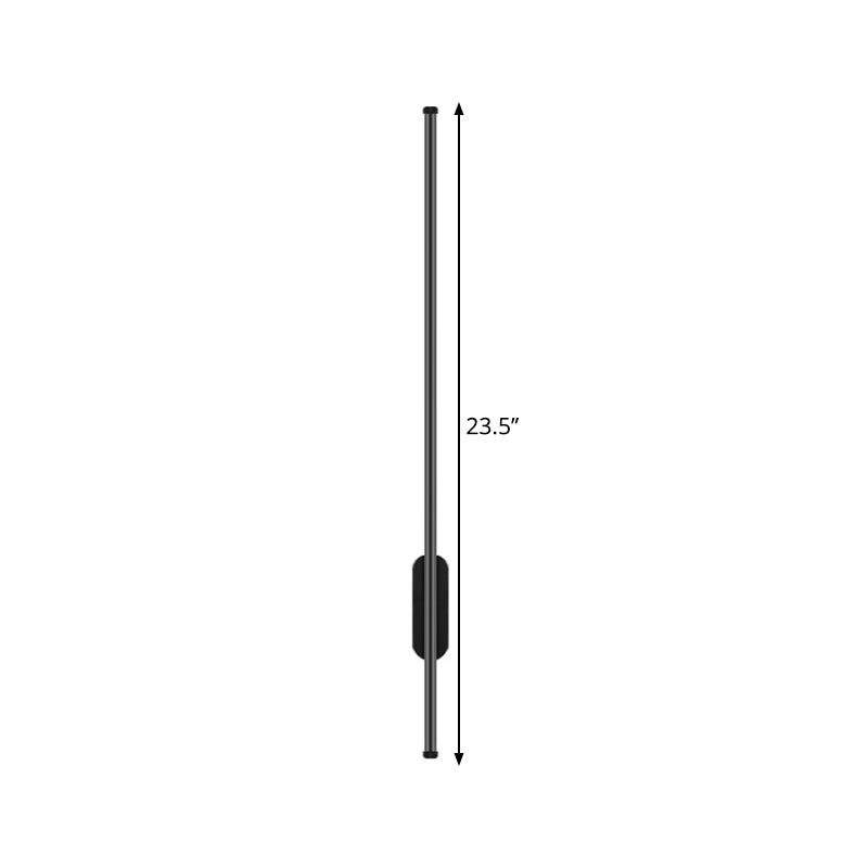 Skørter | Simplicity Bar Wall Lamp Fixture Metallic LED Bedroom Wall Flush Wall Sconces in Black, Warm/White Light