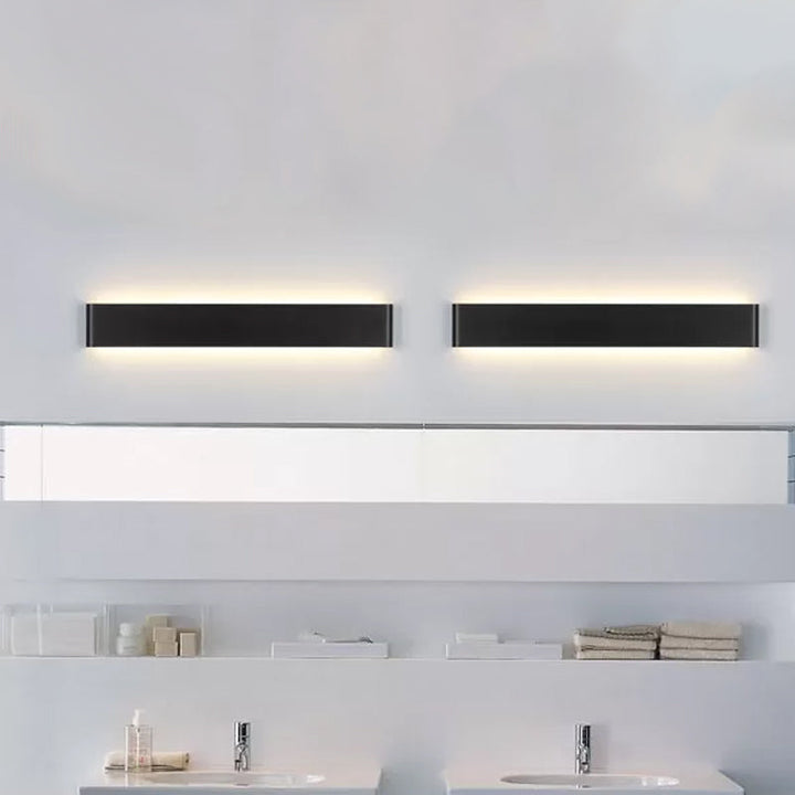 Lisslune | Large Space LED Wall Light Modernism Black/White Wall Light with Rectangular Metal Shade
