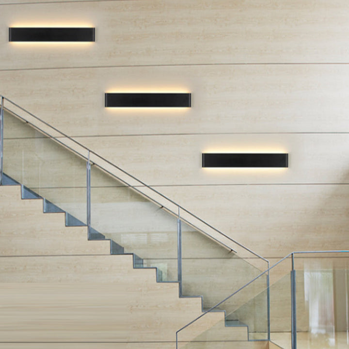 Lisslune | Large Space LED Wall Light Modernism Black/White Wall Light with Rectangular Metal Shade