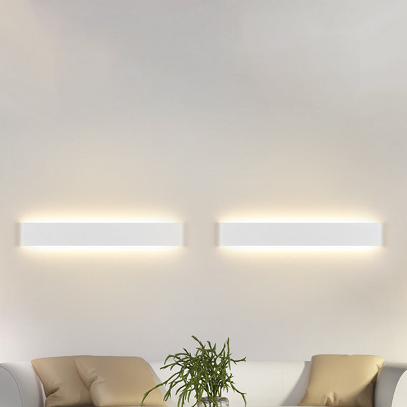 Lisslune | Large Space LED Wall Light Modernism Black/White Wall Light with Rectangular Metal Shade