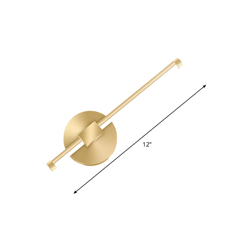 Lisslune | Gold Tube/Stick Wall Lighting Ideas Simple Aluminum LED Wall Lamp for Boys Nightstand