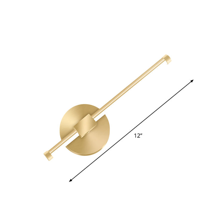 Lisslune | Gold Tube/Stick Wall Lighting Ideas Simple Aluminum LED Wall Lamp for Boys Nightstand