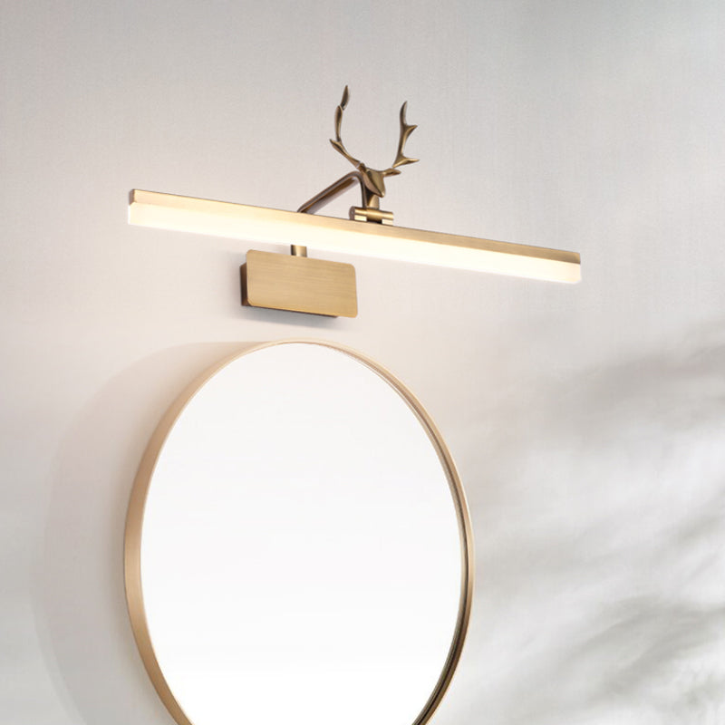 Lisslune | Tubular Wall Lighting Ideas Modernism Metal Gold Antler LED Lighting Fixture in Warm/White Light