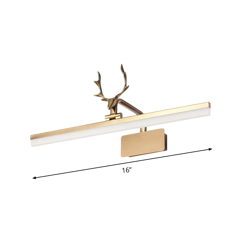 Lisslune | Tubular Wall Lighting Ideas Modernism Metal Gold Antler LED Lighting Fixture in Warm/White Light