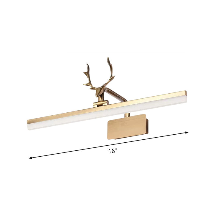 Lisslune | Tubular Wall Lighting Ideas Modernism Metal Gold Antler LED Lighting Fixture in Warm/White Light