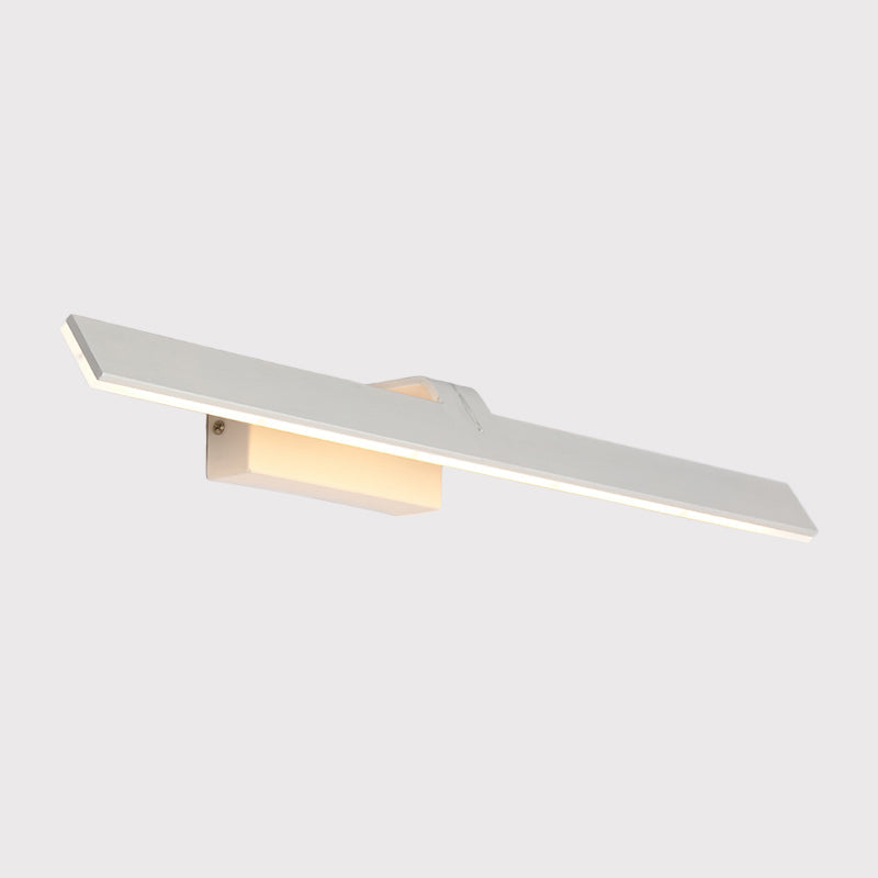 Lisslune | Rectangular Toilet Wall Lamp Sconce Metal LED Simple Vanity Lighting Fixture in White