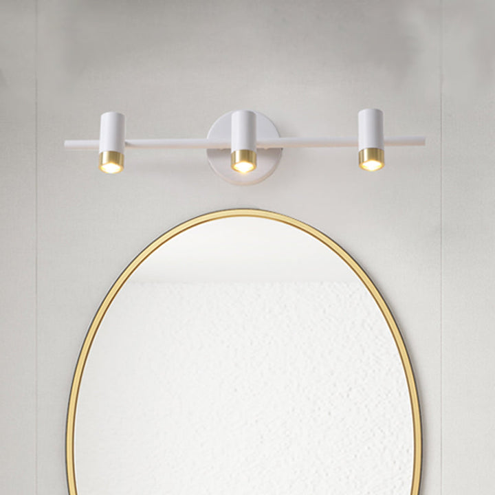 Lisslune | 3-Arm Wall Mounted Light Fixture Minimalism Metal 3 Heads Bathroom Mirror Light in White