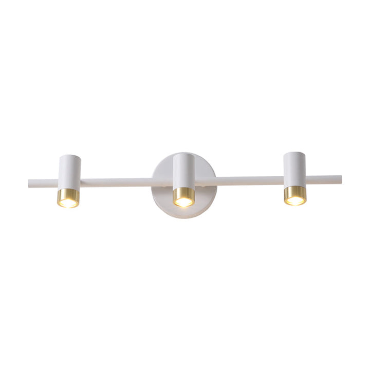 Lisslune | 3-Arm Wall Mounted Light Fixture Minimalism Metal 3 Heads Bathroom Mirror Light in White