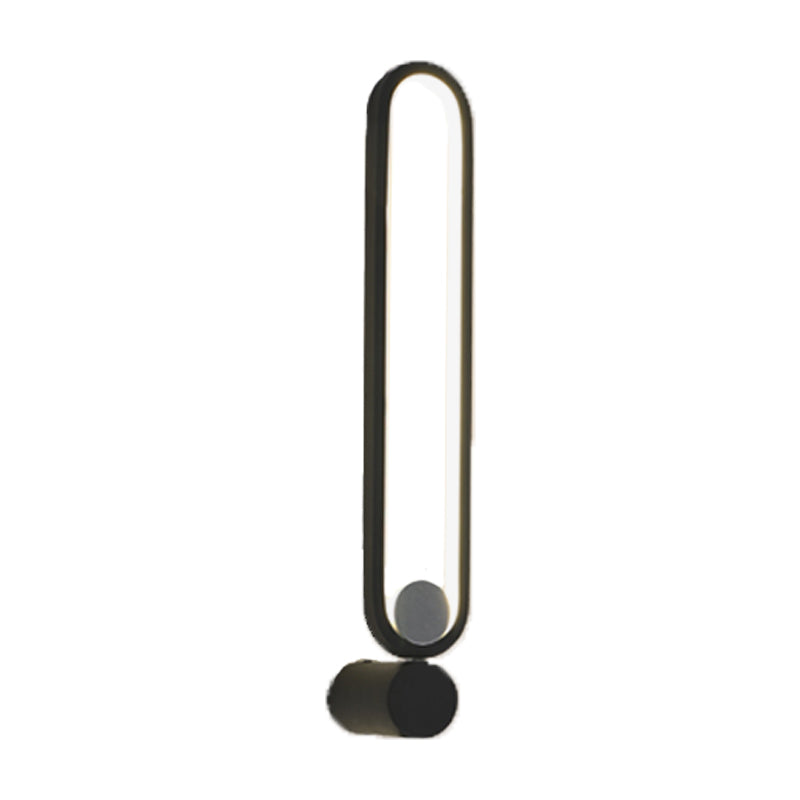 Lisslune | Elliptical Ring Study Camera Wall Lighting Metallic LED Modern Wall Mounted Lighting Fixture in Black