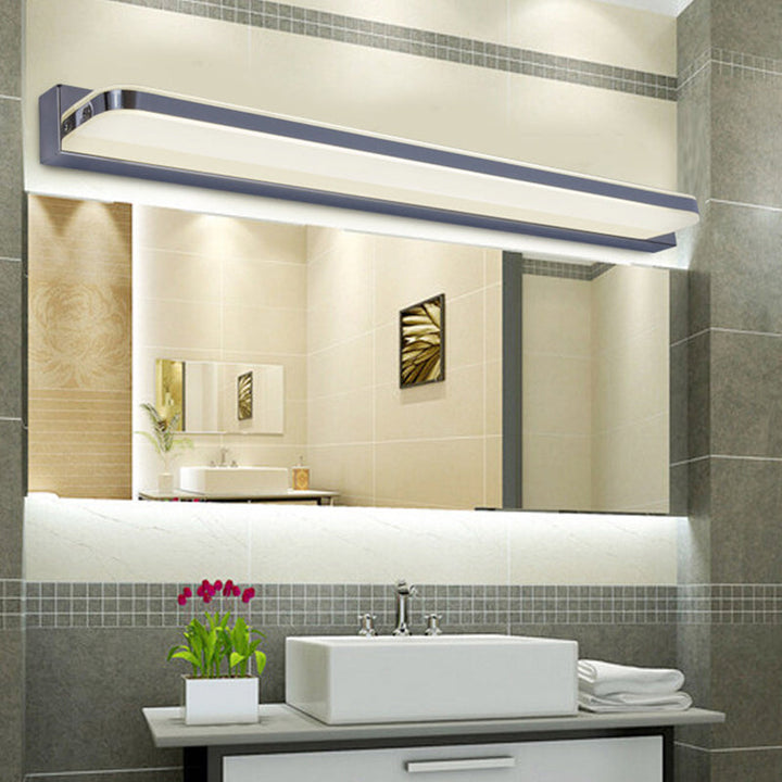 Lisslune | Modernism LED Wall Sconce Nickel Extended Wall Lighting with Stainless Steel Shade in Warm/White Light, 16"/19.5" L