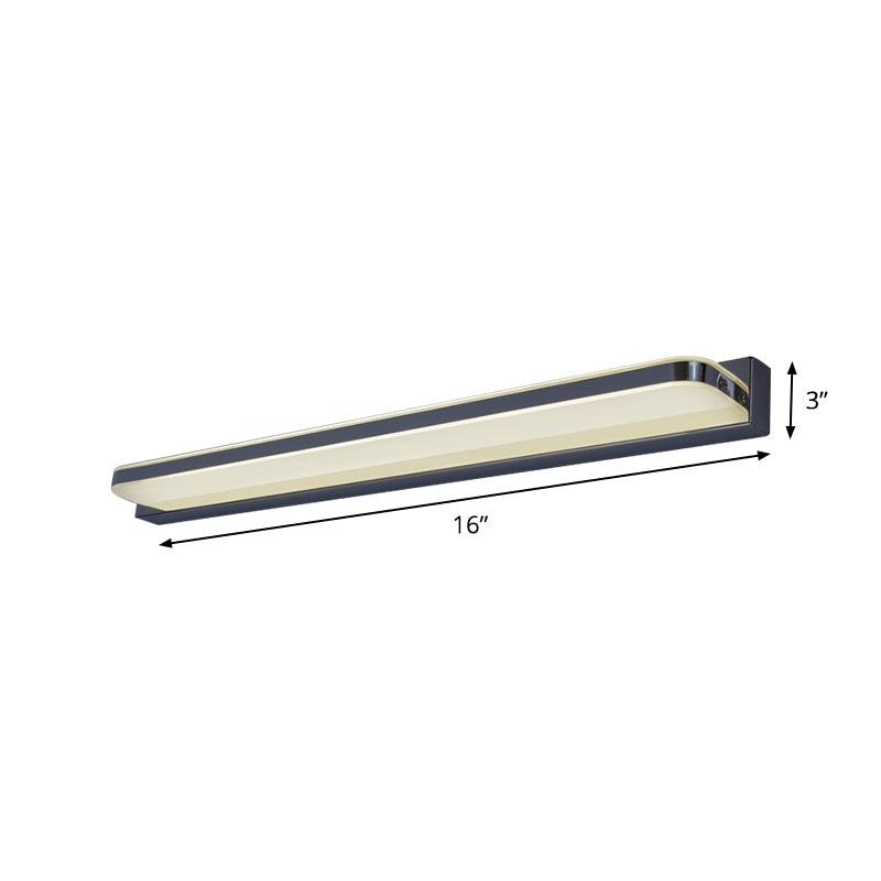 Lisslune | Modernism LED Wall Sconce Nickel Extended Wall Lighting with Stainless Steel Shade in Warm/White Light, 16"/19.5" L