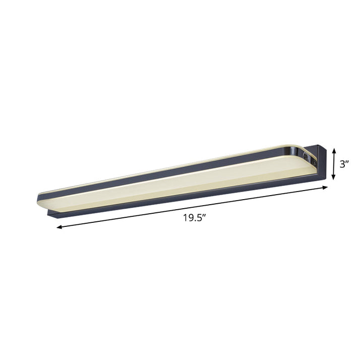 Lisslune | Modernism LED Wall Sconce Nickel Extended Wall Lighting with Stainless Steel Shade in Warm/White Light, 16"/19.5" L