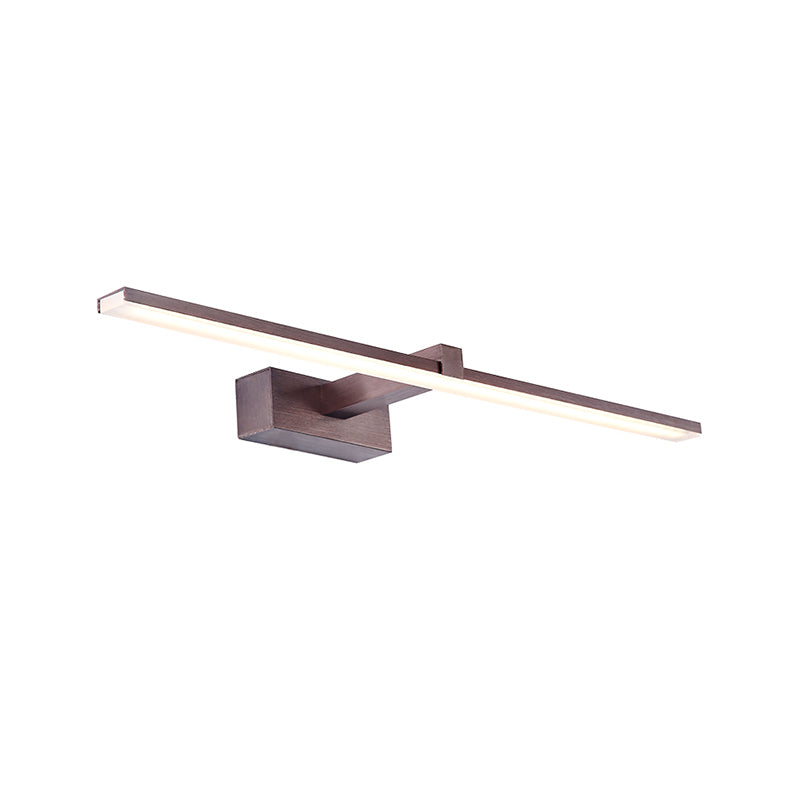 Lisslune | Tubular Vanity Lighting Contemporary Metallic LED Coffee Wall Mount Light Fixture in Warm/White Light, 16.5"/20.5" L