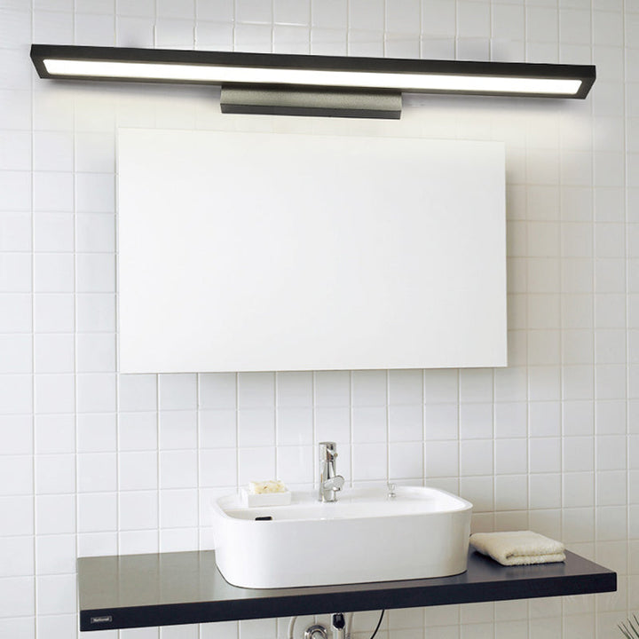 Lisslune | Tube Bathroom Vanity Lamp Metal LED Minimal Vanity Light Fixture in Black/Silver, Warm/White Light
