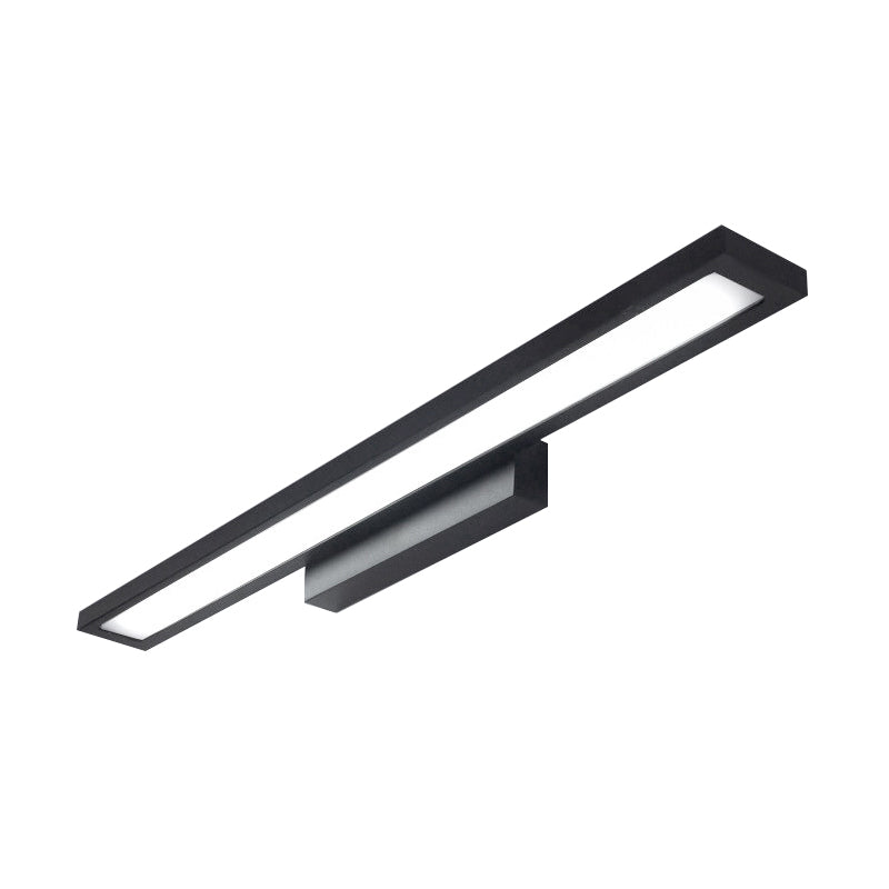 Lisslune | Tube Bathroom Vanity Lamp Metal LED Minimal Vanity Light Fixture in Black/Silver, Warm/White Light