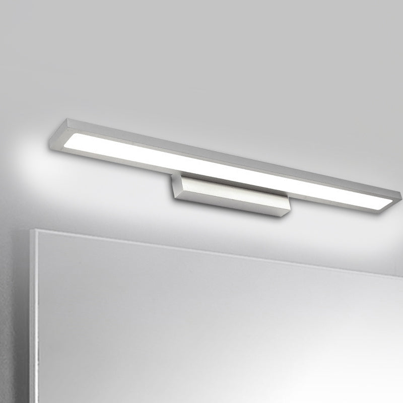 Lisslune | Tube Bathroom Vanity Lamp Metal LED Minimal Vanity Light Fixture in Black/Silver, Warm/White Light