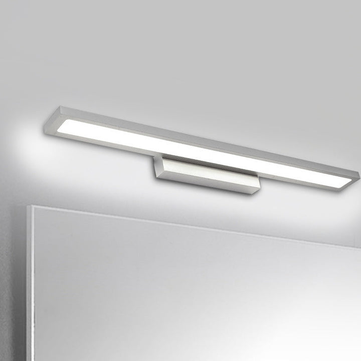 Lisslune | Tube Bathroom Vanity Lamp Metal LED Minimal Vanity Light Fixture in Black/Silver, Warm/White Light