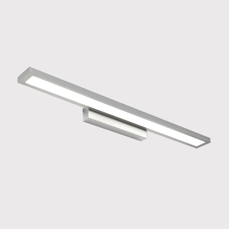Lisslune | Tube Bathroom Vanity Lamp Metal LED Minimal Vanity Light Fixture in Black/Silver, Warm/White Light