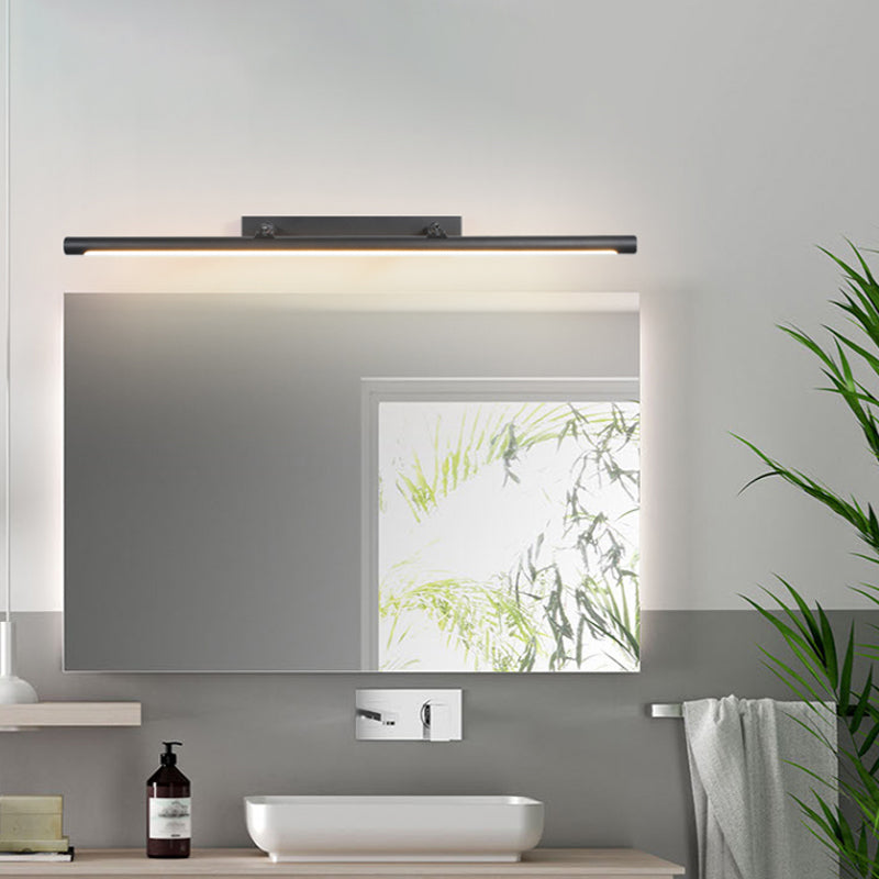 Lisslune | Metal rod Wall-mounted Vanity Light Minimalist 16.5"/24.5" L LED Black Wall Lamp in Warm/White Light for the Bathroom