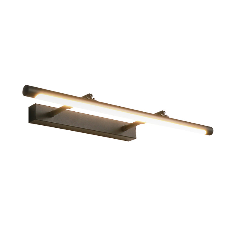 Lisslune | Metal rod Wall-mounted Vanity Light Minimalist 16.5"/24.5" L LED Black Wall Lamp in Warm/White Light for the Bathroom