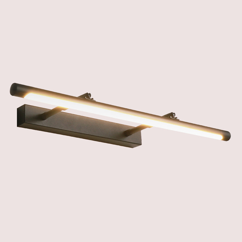Lisslune | Metal rod Wall-mounted Vanity Light Minimalist 16.5"/24.5" L LED Black Wall Lamp in Warm/White Light for the Bathroom
