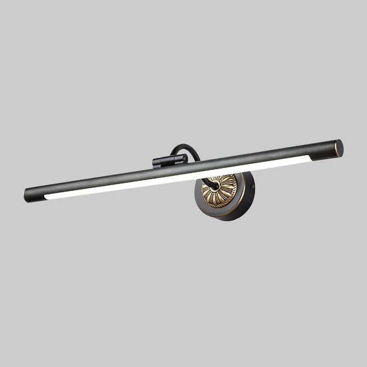 Lisslune | 17"/22" Width Elongated Wall Lamp Simplicity Metal LED Black Vanity Mirror Light with Swivel Arm