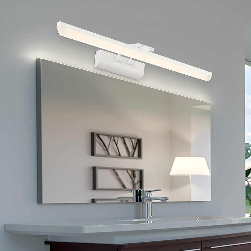 Lisslune | Metallic Cylinder Vanity Lamp Simplicity 16"/20" Long LED White Wall Lighting Ideas for the Bathroom