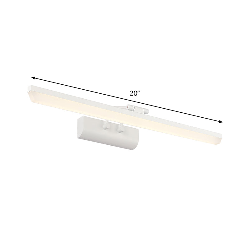 Lisslune | Metallic Cylinder Vanity Lamp Simplicity 16"/20" Long LED White Wall Lighting Ideas for the Bathroom