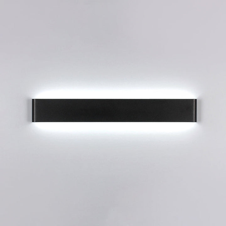 Lisslune | Modernism Rectangle Vanity Wall Light Black/White Aluminum LED Living Room Wall Mount Lamp in Warm/White Light