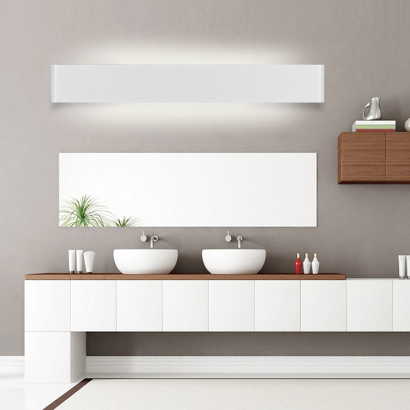 Lisslune | Modernism Rectangle Vanity Wall Light Black/White Aluminum LED Living Room Wall Mount Lamp in Warm/White Light