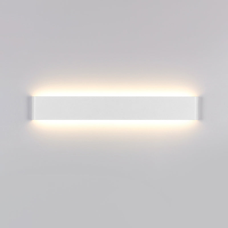 Lisslune | Modernism Rectangle Vanity Wall Light Black/White Aluminum LED Living Room Wall Mount Lamp in Warm/White Light
