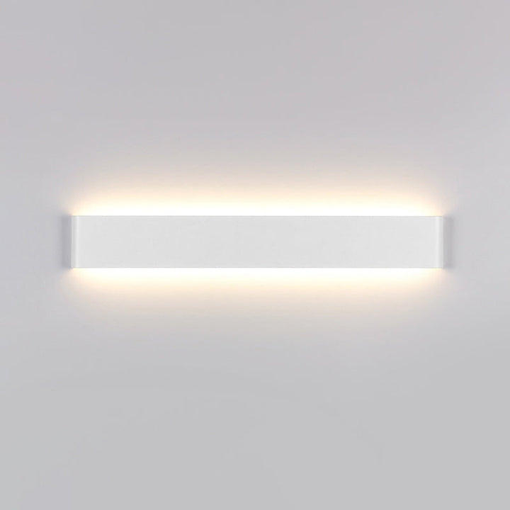 Lisslune | Modernism Rectangle Vanity Wall Light Black/White Aluminum LED Living Room Wall Mount Lamp in Warm/White Light