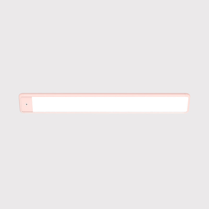 Lisslune | Plastic Extended Vanity Lighting Fixture Modern Style LED Pink Wall Light Wall Lamp for Bedroom