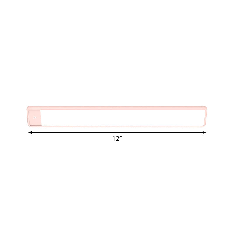 Lisslune | Plastic Extended Vanity Lighting Fixture Modern Style LED Pink Wall Light Wall Lamp for Bedroom