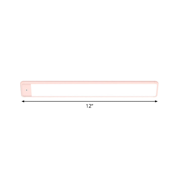 Lisslune | Plastic Extended Vanity Lighting Fixture Modern Style LED Pink Wall Light Wall Lamp for Bedroom