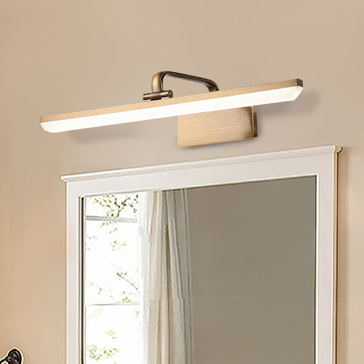 Lisslune | Contemporary LED wall mirror lighting with acrylic shade, chrome wall lighting idea