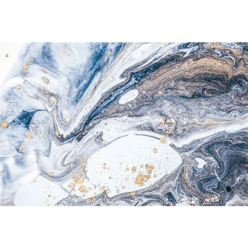 Lisslune | Blue Novelty Carpet Polyester Abstract Carpet Pet Friendly Washable Non-Slip Carpet for the Living Room