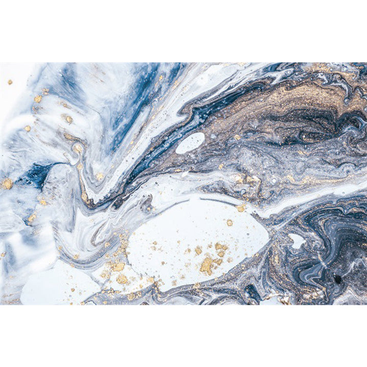 Lisslune | Blue Novelty Carpet Polyester Abstract Carpet Pet Friendly Washable Non-Slip Carpet for the Living Room