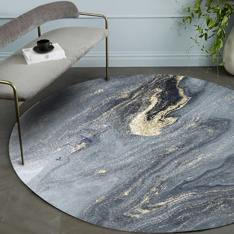 Lisslune | Gray abstract carpet Polyester Modernism carpet washable non-slip backing carpet for decoration